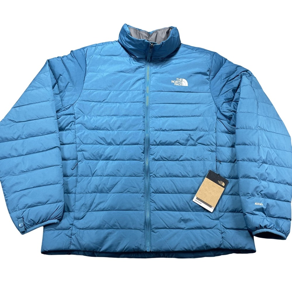 The North Face Minoqua Down Jacket Mens Large Blue 600 Quilted Puffer NEW NWT